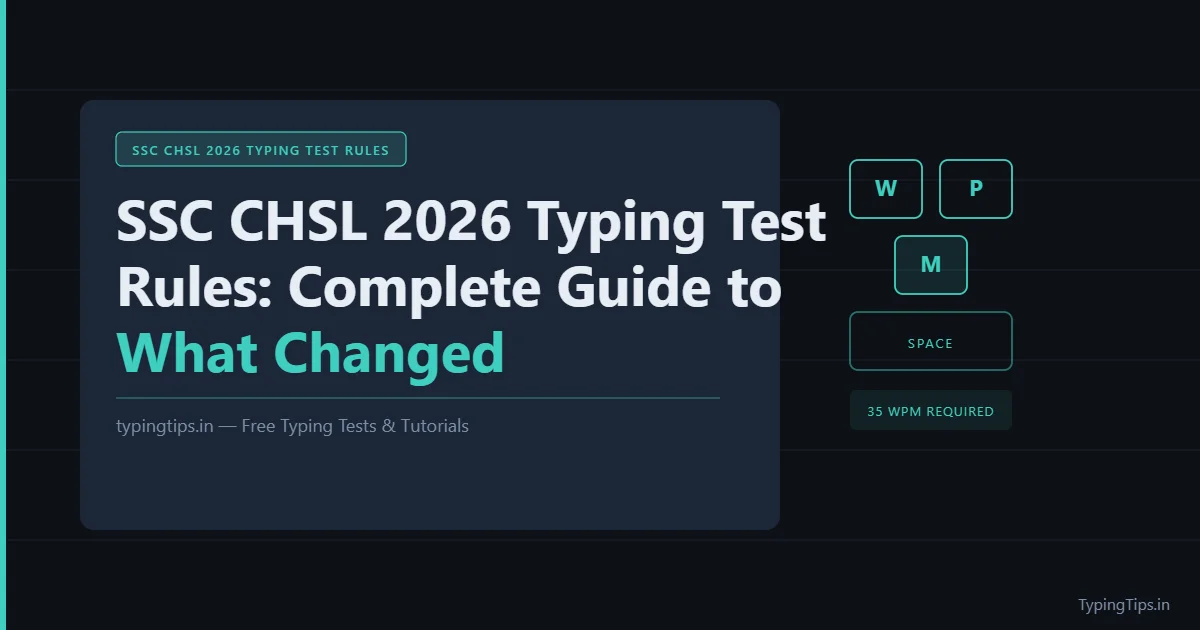 SSC CHSL 2026 typing test rules